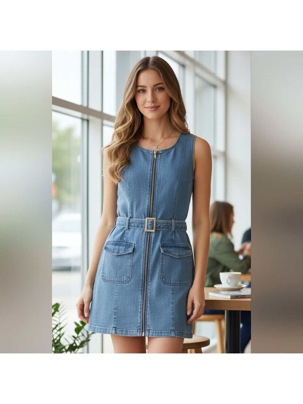 Rewash Blue Denim Sleeveless Jumpsuit